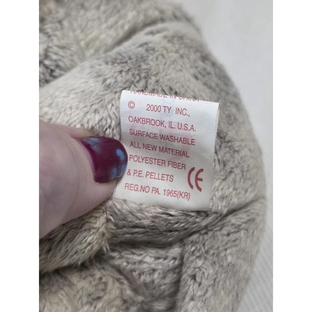 TY 2000 NWT Grey Dog 
